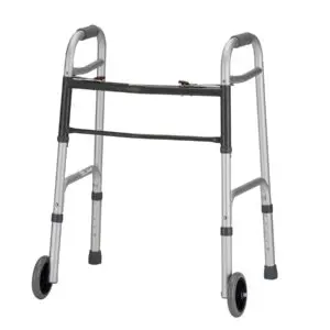 Folding Walker With 5" Wheels 2 Button Small