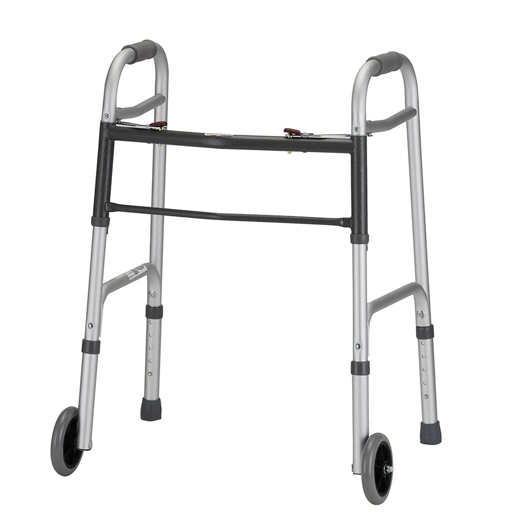 Folding Walker With 5" Wheels 2 Button Small