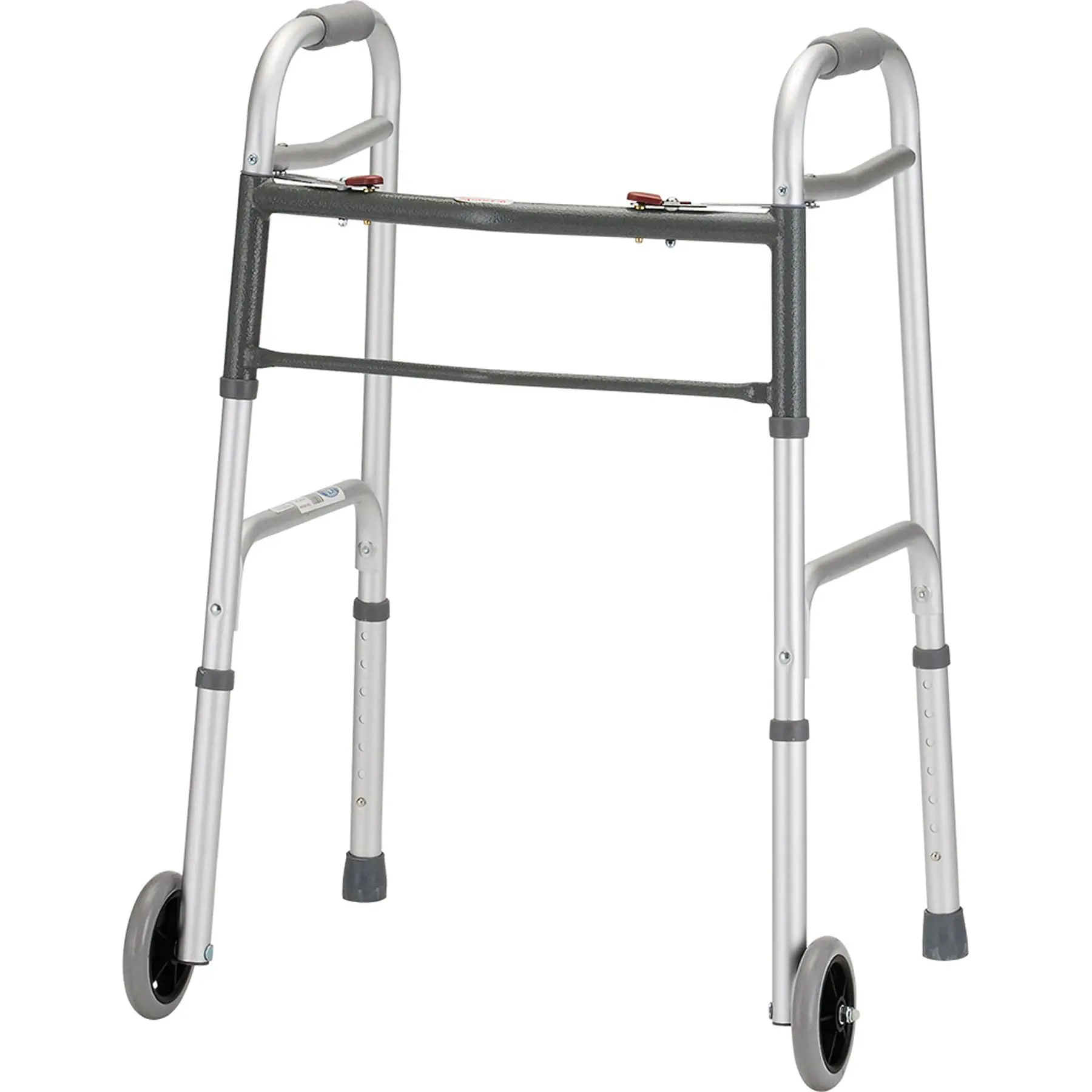 Folding Walker With 5" Wheels 2 Button Standard