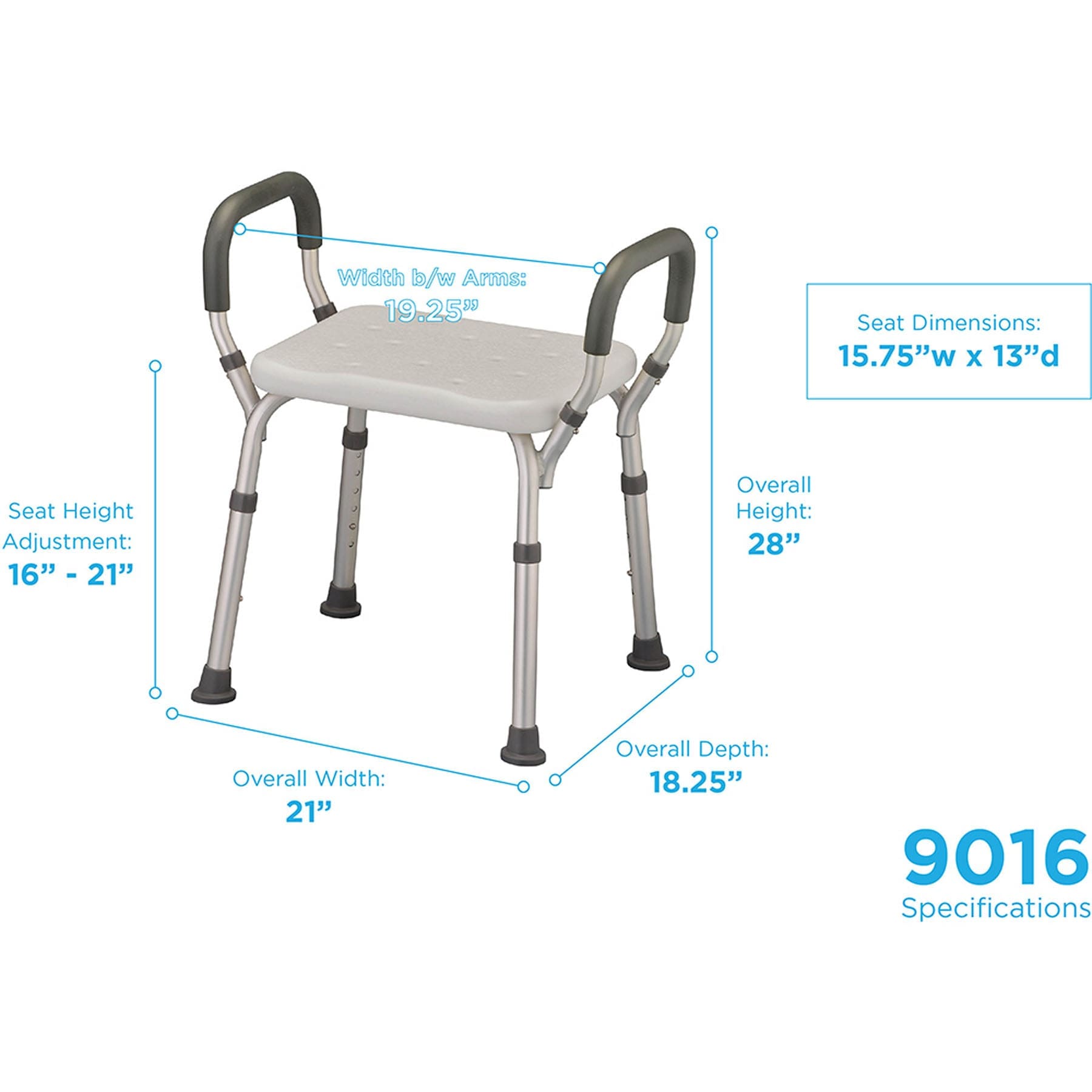Shower Chair w/Arms No Back, photo 5 of 5