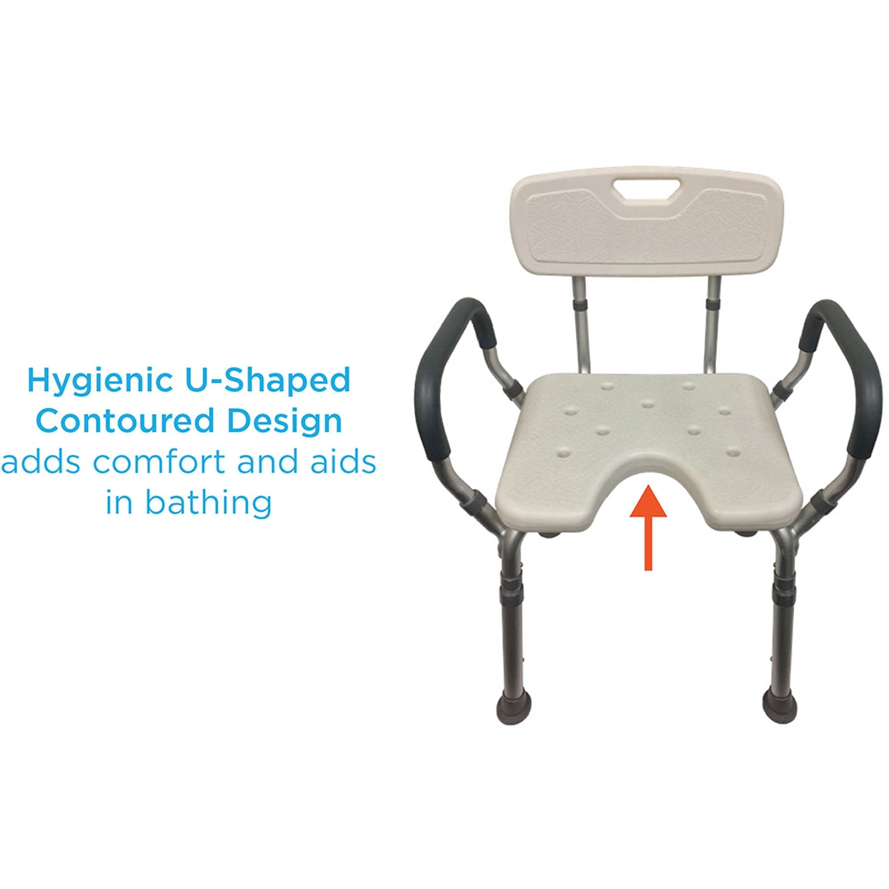 Shower Chair w/Arms + Back, photo 4 of 5