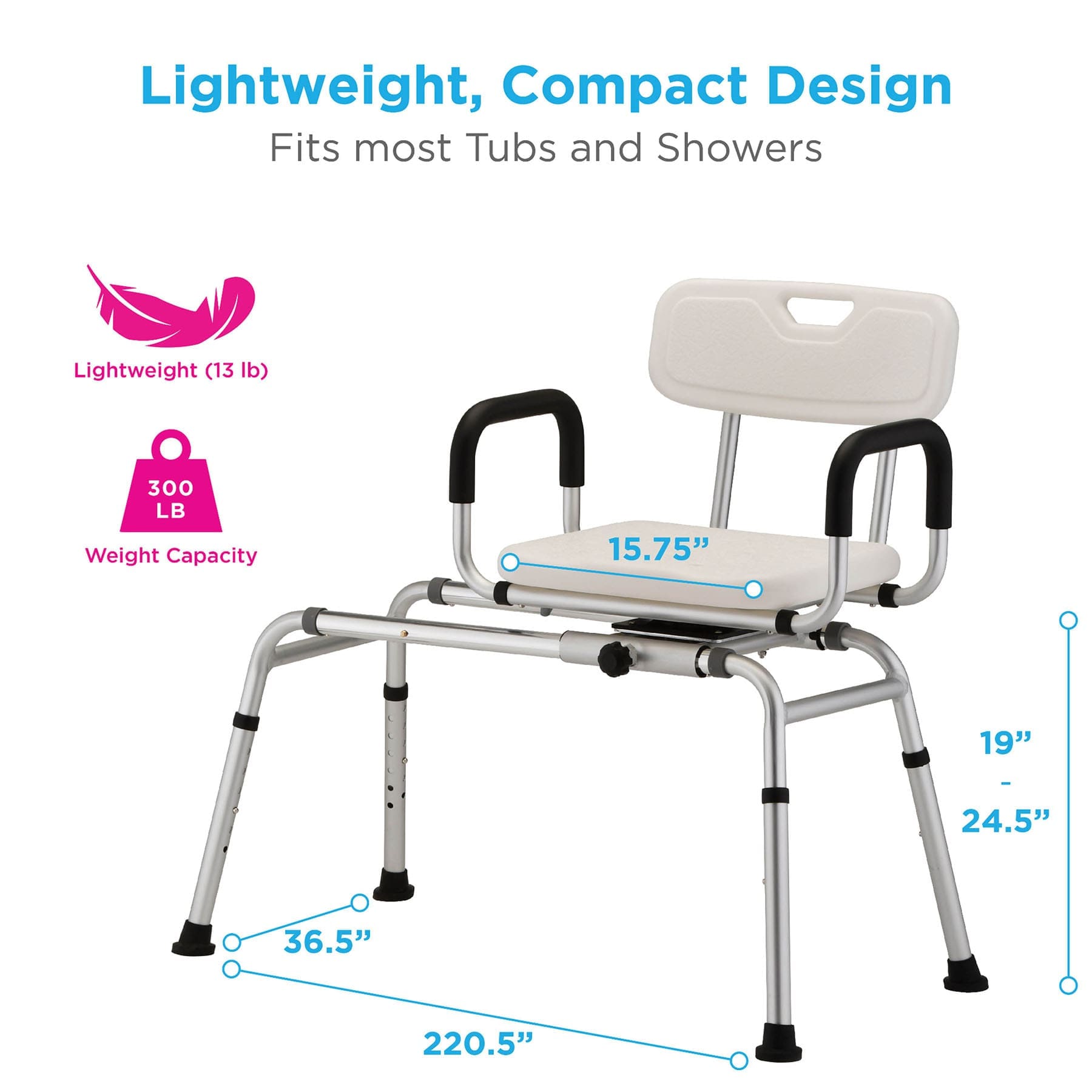 Sliding Swivel Transfer Bench, photo 4 of 5
