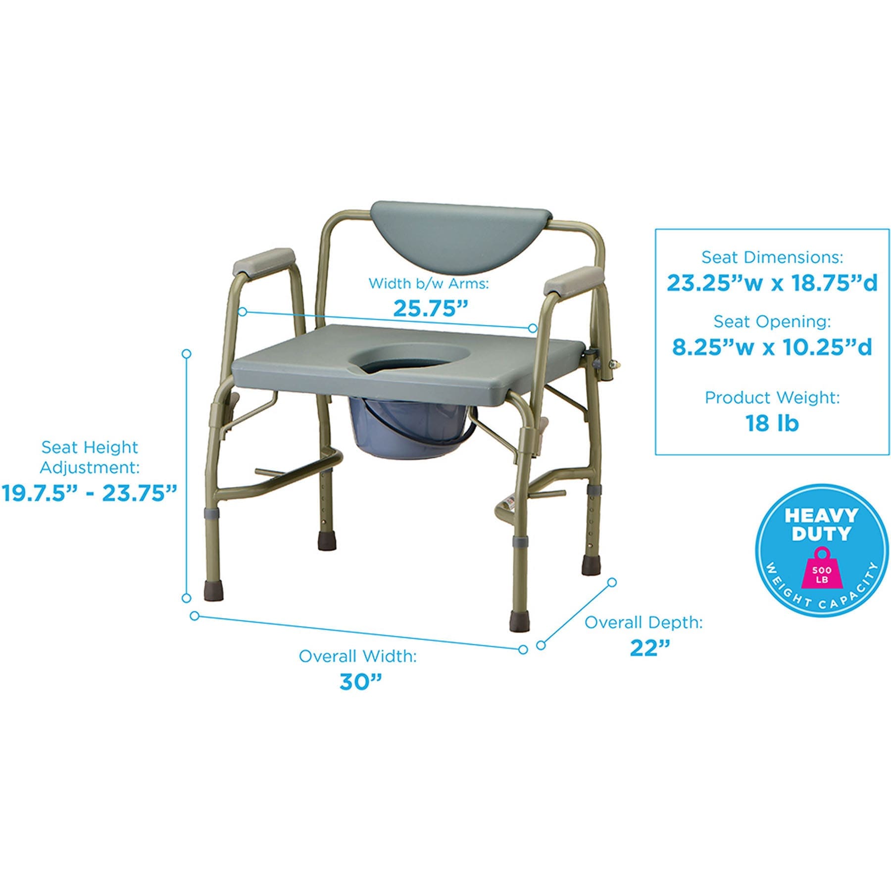 Bariatric Drop Arm Commode, photo 4 of 4