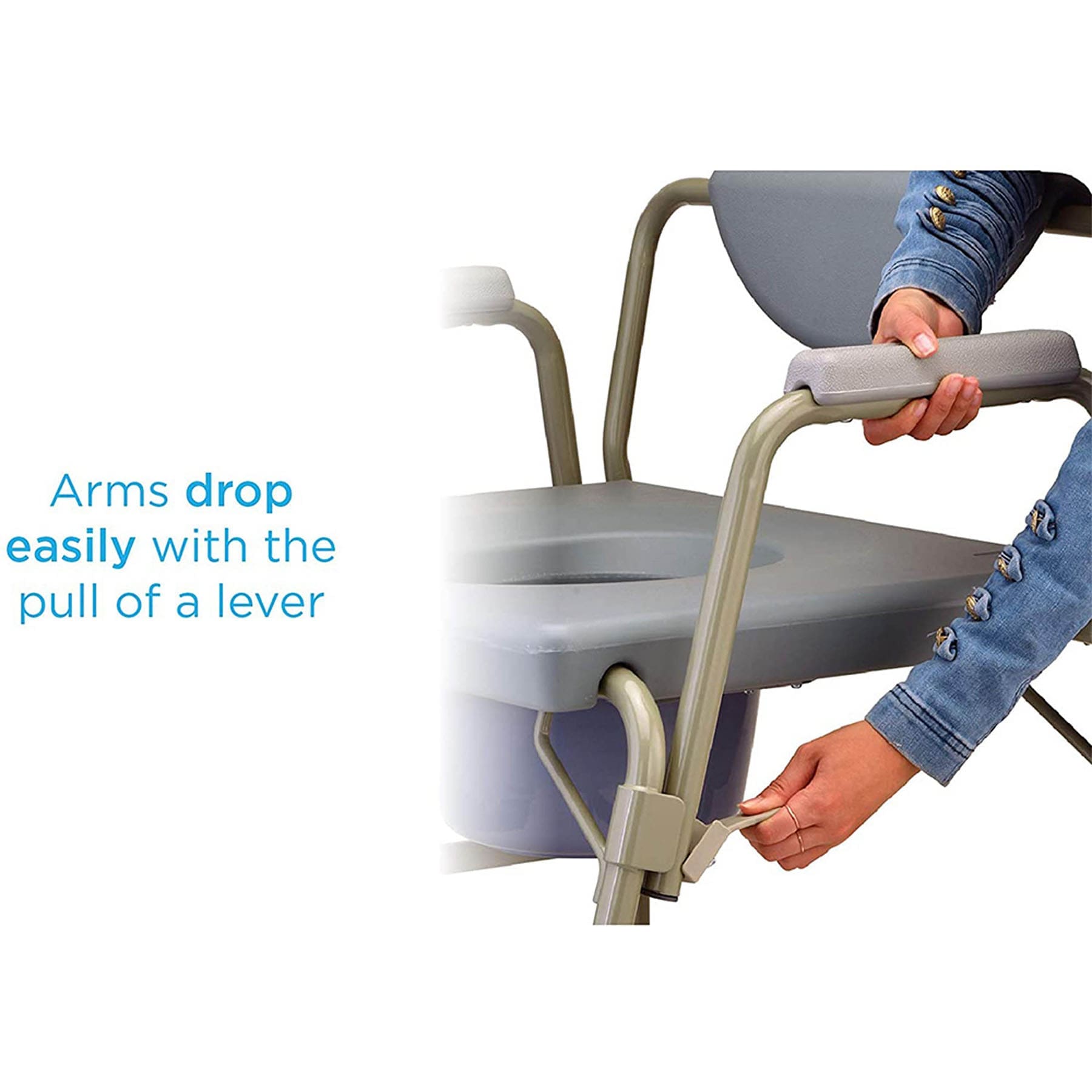 Bariatric Drop Arm Commode, photo 3 of 4