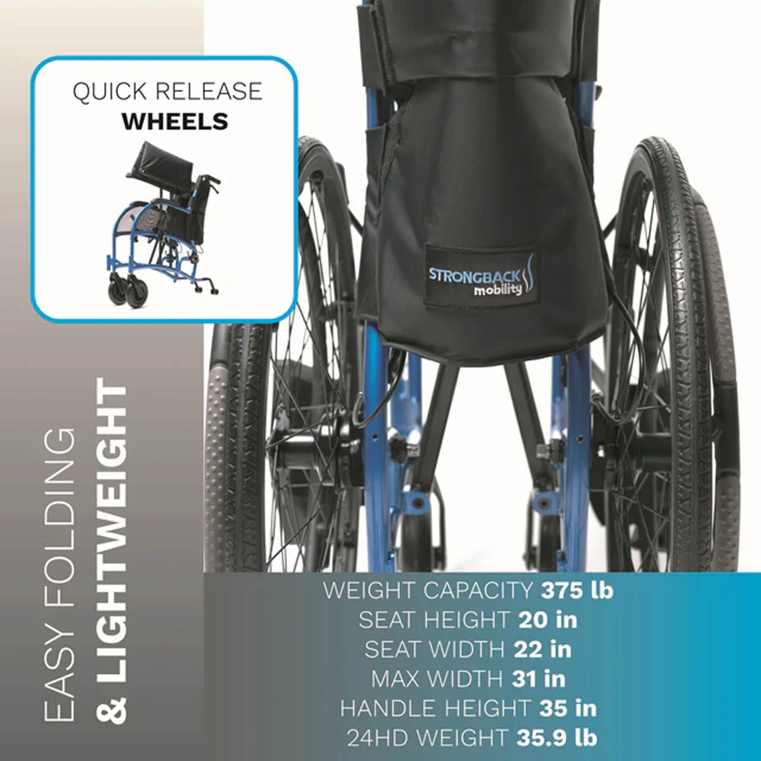 Strongback 24HD Wheelchair – Rental, photo 4 of 7
