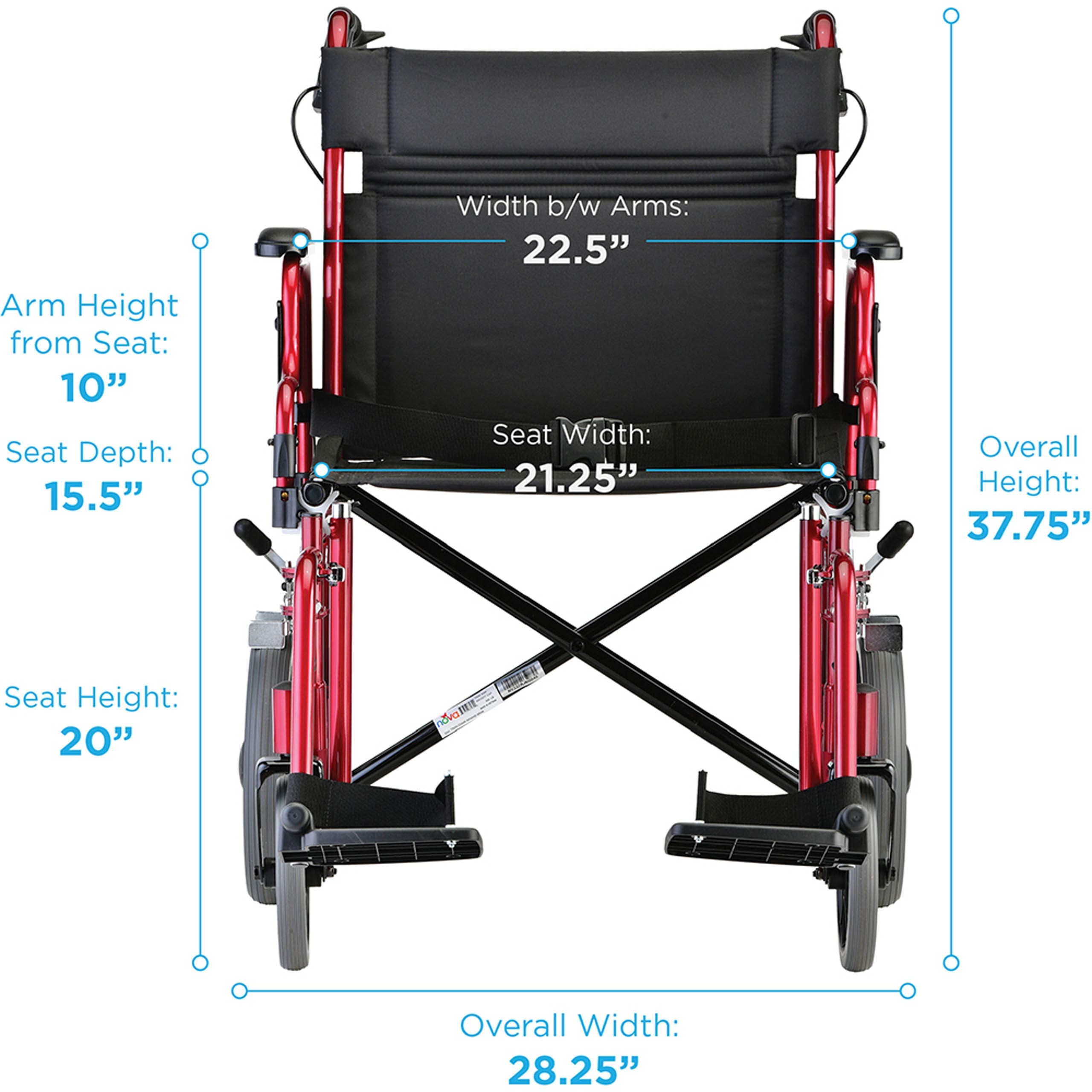 Nova HD 12″ Transport Chair, photo 6 of 6