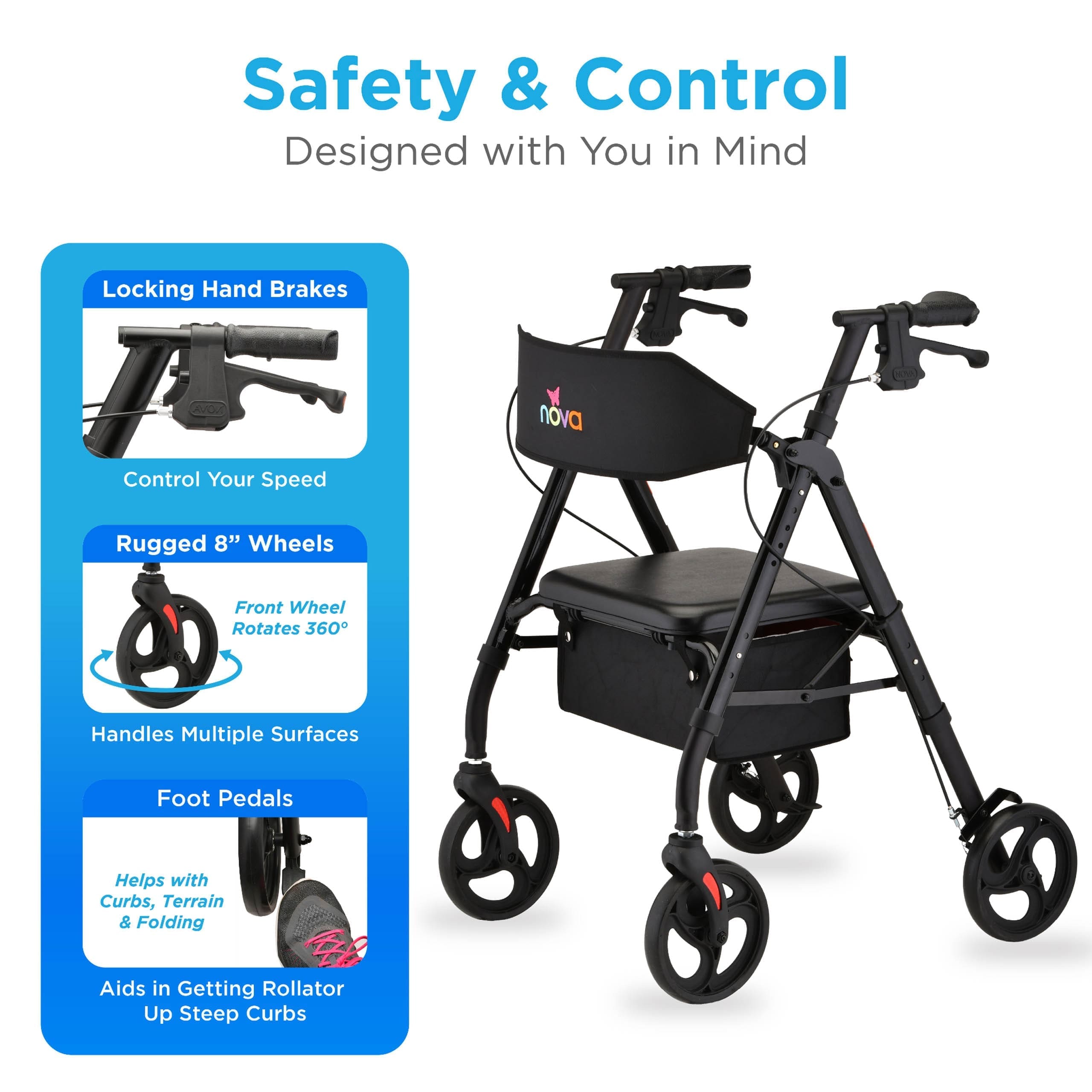 Nova Star 8 OS Rollator, photo 2 of 6