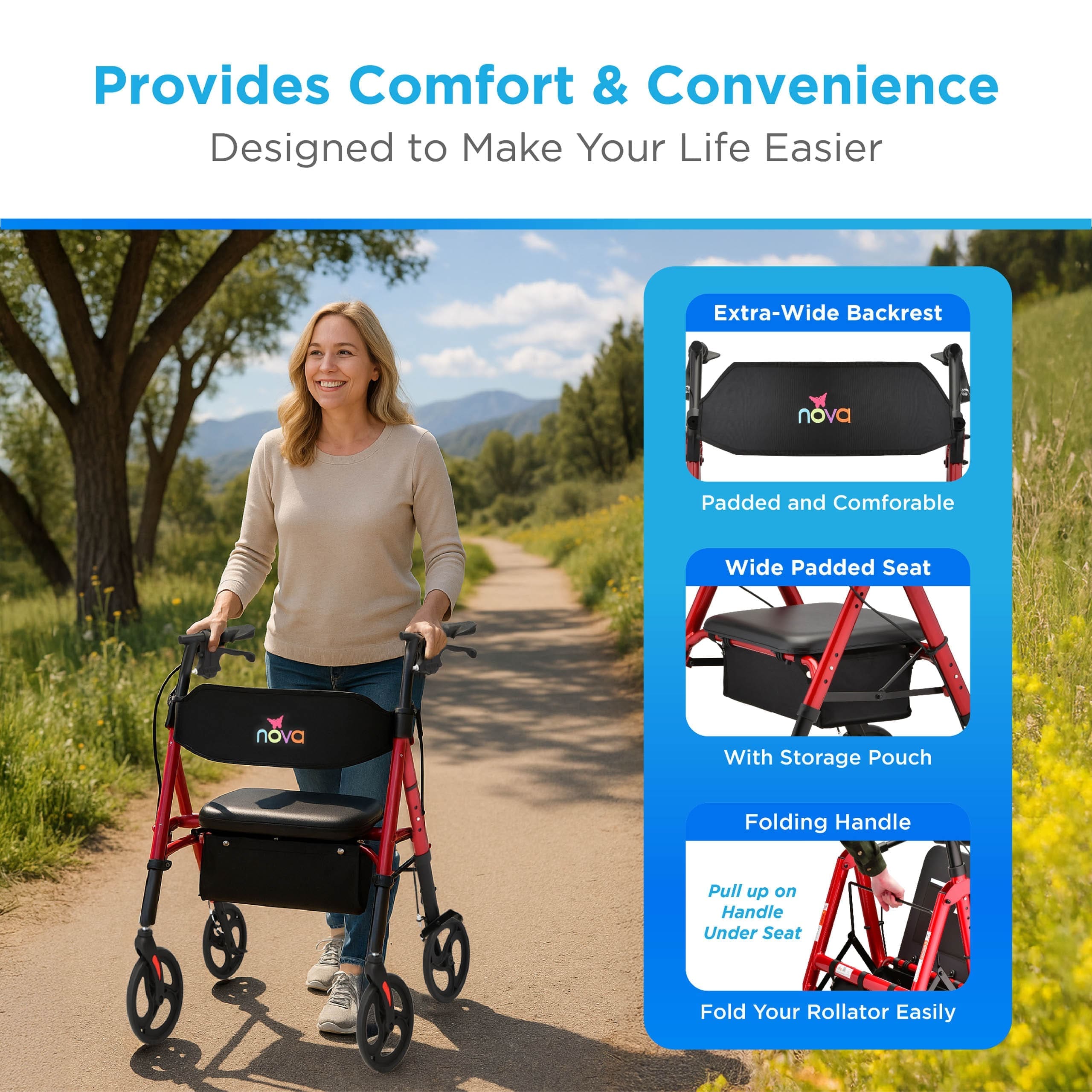 Nova Star 8 OS Rollator, photo 4 of 6