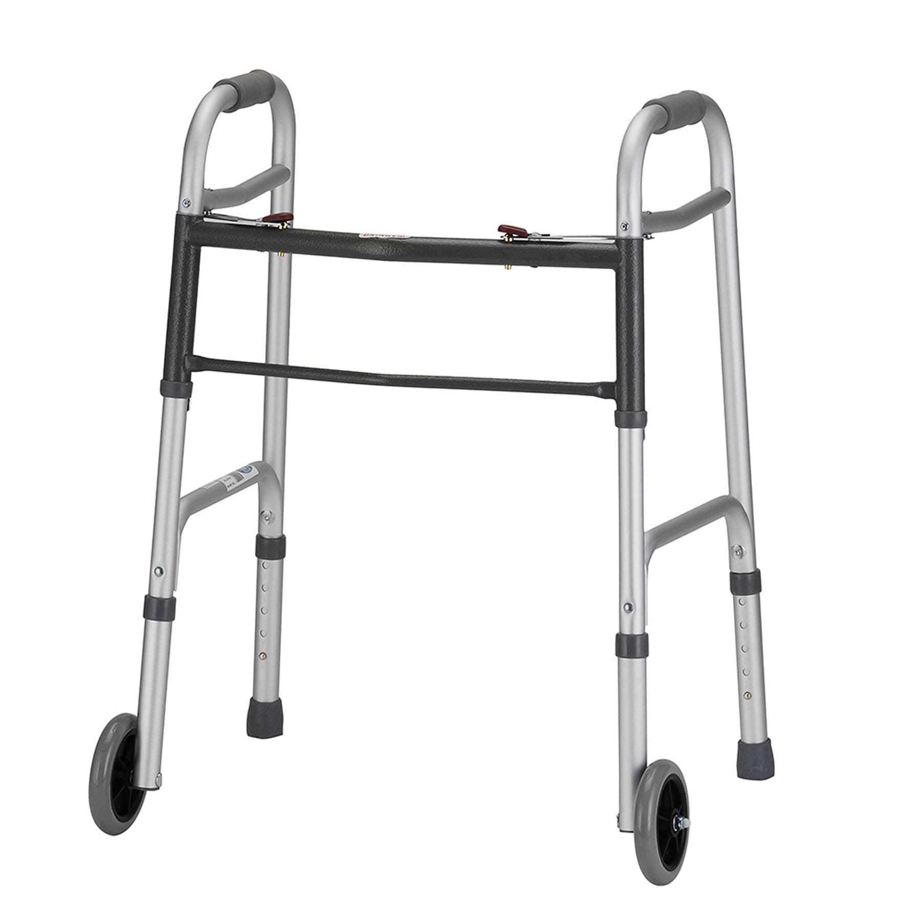 Folding Walker With 5″ Wheels 2 Button Small, photo 1 of 2