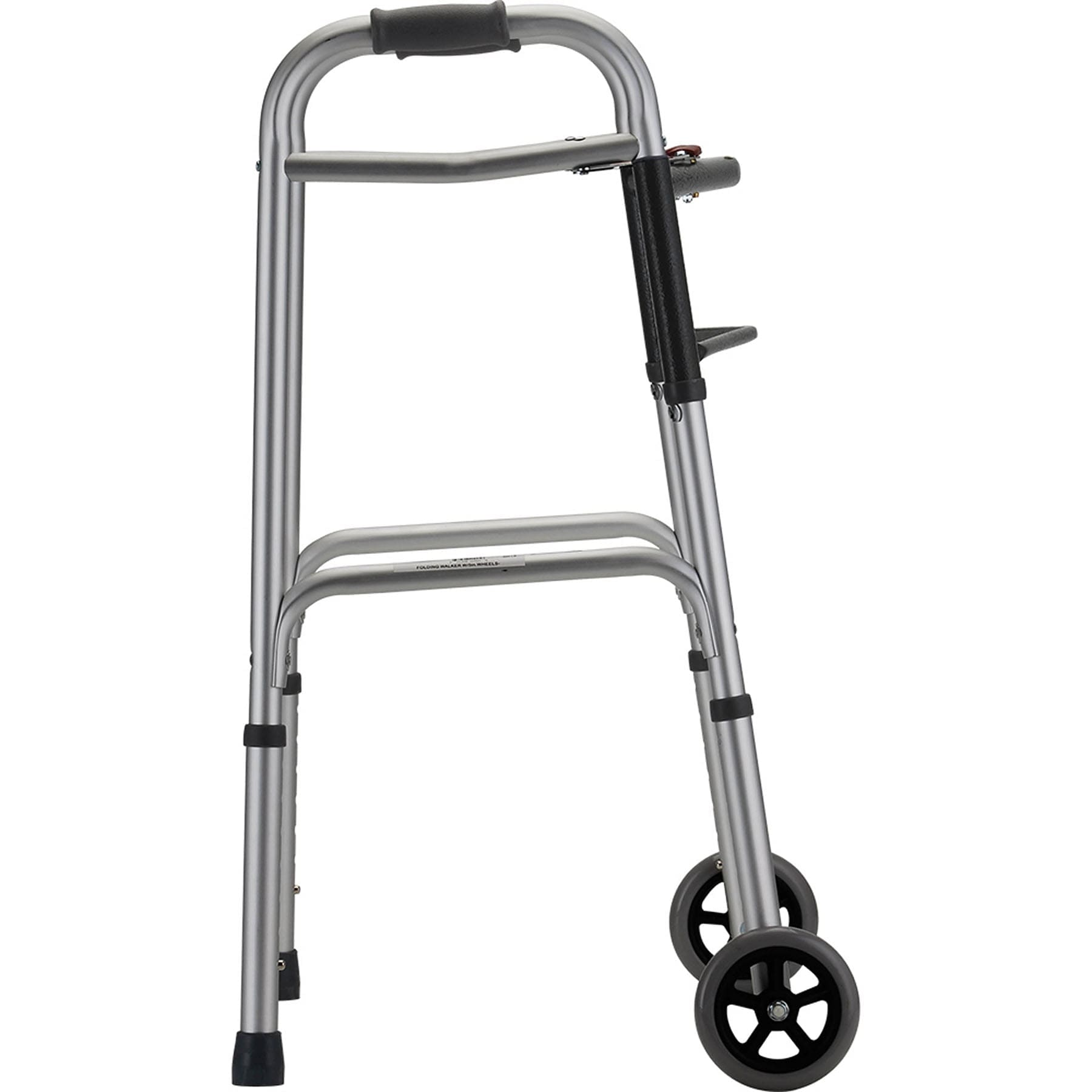 Folding Walker With 5″ Wheels 2 Button Standard, photo 3 of 3