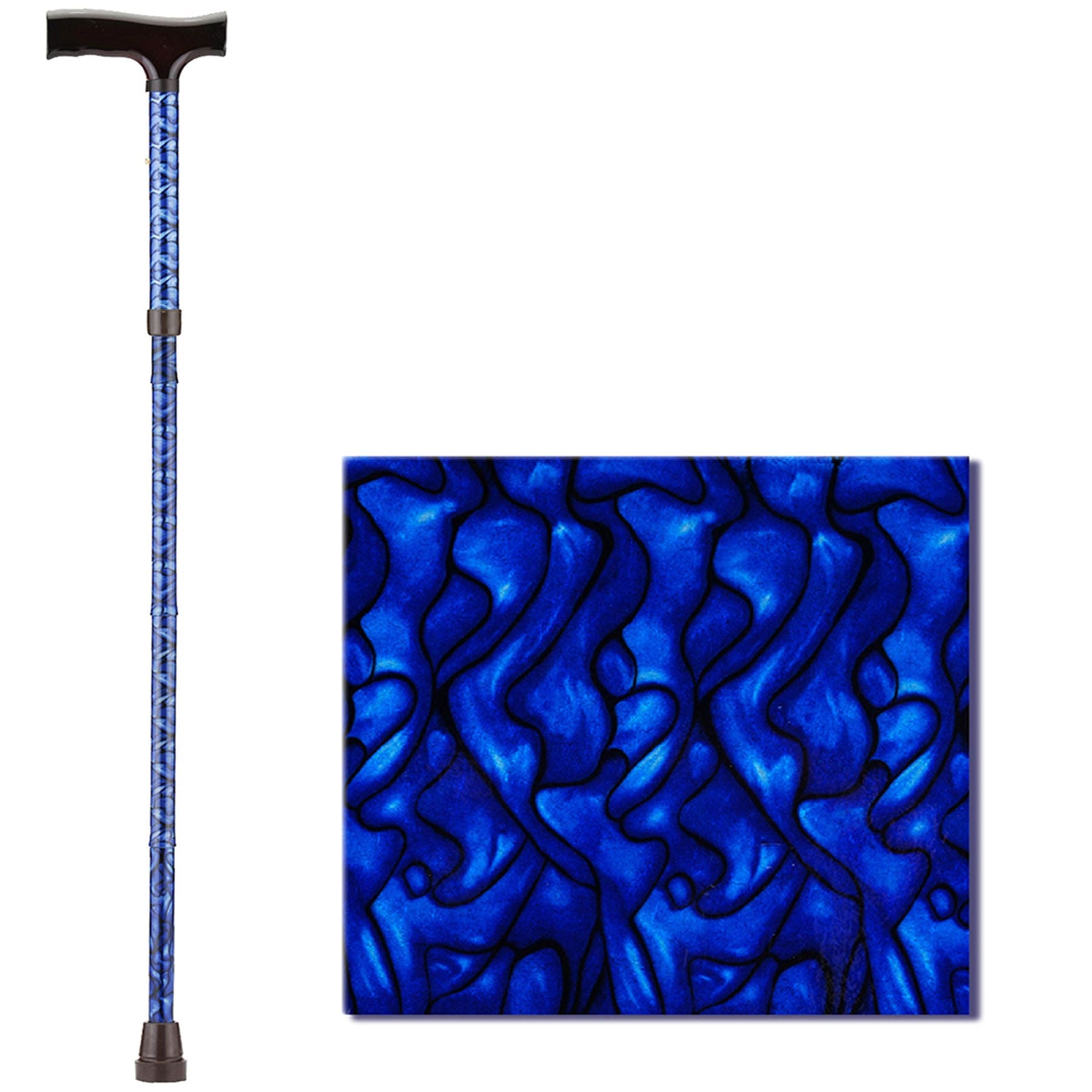 Folding Cane With Wood Grip